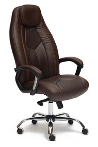 Кресло BOSS Lux, кож/зам, коричневый/коричневый перфорированный, арт.9816 в Черкесске