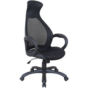 Кресло компьютерное Brabix Premium Genesis EX-517 (пластик черный, ткань/экокожа/сетка черная)   531574 в Черкесске