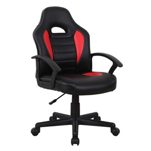 Кресло компьютерное BRABIX "Spark GM-201", экокожа, черное/красное, 532503 в Черкесске