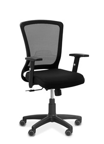 Офисное кресло для персонала Фьюжн, сетка/ткань TW / черная/черная в Черкесске