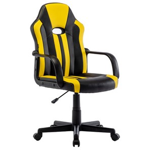 Офисное кресло RABIX "Stripe GM-202", экокожа, черное/желтое, 532510 в Черкесске