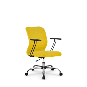 Кресло компьютерное SU-Mr-4/подл.109/осн.006 желтый в Черкесске