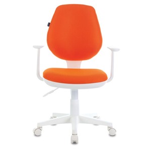 Кресло Brabix Fancy MG-201W (с подлокотниками, пластик белый, оранжевое) 532410 в Черкесске