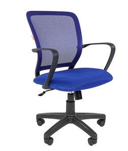 Офисное кресло CHAIRMAN 698 black TW-05, ткань, цвет синий в Черкесске