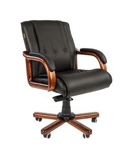 Офисное кресло CHAIRMAN 653M кожа черная в Черкесске