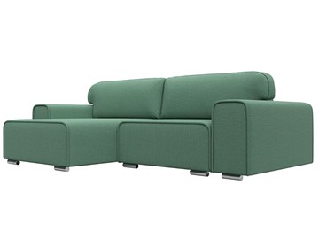 Угловой раскладной диван Лига-029, Амур зеленый (Рогожка) в Черкесске