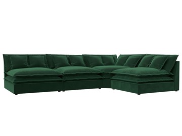 Угловой диван Лига-040, Зеленый (велюр) в Черкесске