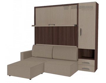 Кровать подъемная Кровать-трансформер Smart (ШП+КД 1600+Пуф), шкаф правый, левый подлокотник в Черкесске