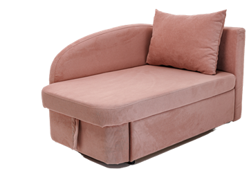 Мягкий диван правый Тедди розовый в Черкесске