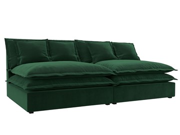 Прямой диван Лига-040, Зеленый (Велюр) в Черкесске