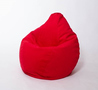 Кресло-мешок Груша большое, велюр однотон, красное в Черкесске