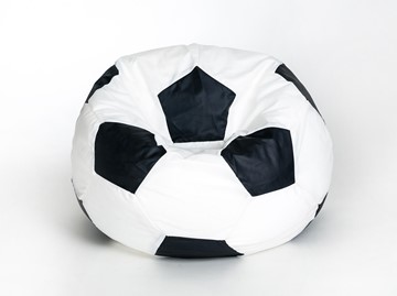 Кресло-мешок Мяч малый, бело-черный в Черкесске