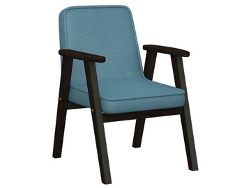 Кресло Ретро ткань голубой, каркас венге в Черкесске