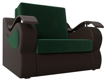 Раскладное кресло Меркурий (60), Зеленый\Коричневый (Велюр\Экокожа) в Черкесске
