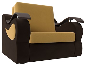 Кресло-кровать Меркурий (60), Желтый\коричневый (Микровельвет\Экокожа) в Черкесске