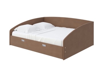 Кровать спальная Bono 160х200, Велюр (Forest 514 Светло-коричневый) в Черкесске