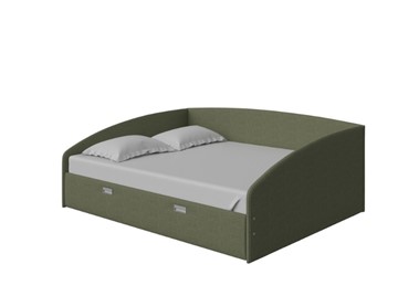 Кровать 2-спальная Bono 160х200, Искусственная шерсть (Лама Авокадо) в Черкесске