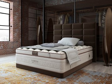 Кровать Chocolate Compact/Basement 180х200, Микровелюр (Manhattan Лесной каштан) в Черкесске