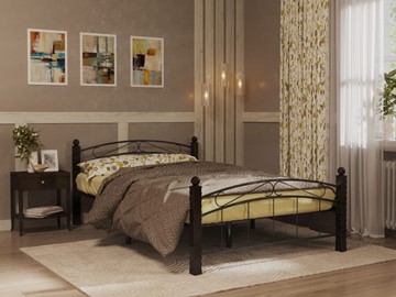 Спальная кровать Гарда 15, 140х200, черная в Черкесске