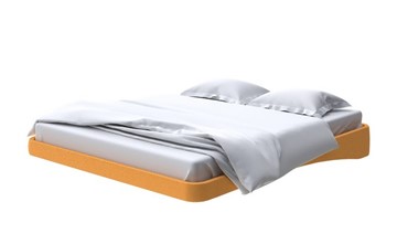 Кровать двуспальная парящая 180х200, Велюр (Scandi Cotton 18 Шафран) в Черкесске