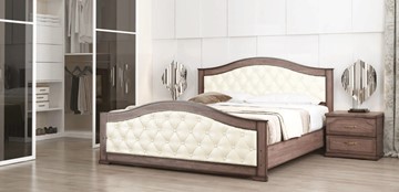 Кровать двуспальная СВ-Стиль Стиль 1, 160х190, кожзам, с основанием в Черкесске