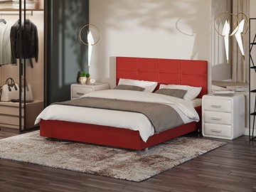 Двуспальная кровать Proson Neo 160х200, Велюр (Forest 13 Красный) в Черкесске