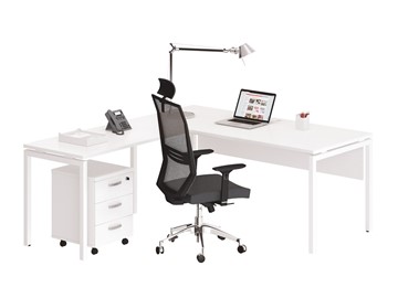 Комплект офисной мебели А4 (металлокаркас DUE) белый премиум / металлокаркас белый в Черкесске