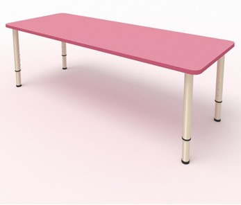 Детский стол 2-местный  (по одну сторону столешн.) СДО-2 (0-3) розовый (МДФ) в Черкесске