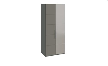 Шкаф распашной Наоми с 1 зеркальной правой дверью, цвет Фон серый, Джут СМ-208.07.04 R в Черкесске