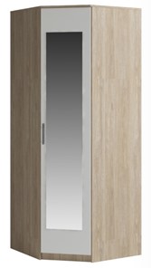 Распашной угловой шкаф Genesis Светлана, с зеркалом, белый/дуб сонома в Черкесске