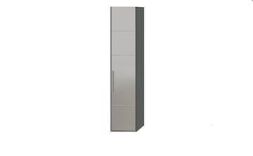 Шкаф распашной Наоми с зеркальной дверью правый, цвет Фон серый, Джут  СМ-208.07.02 R в Черкесске