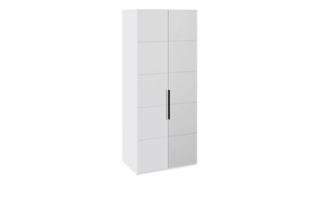 Распашной шкаф Наоми с 1 зеркальной правой дверью, цвет Белый глянец СМ-208.07.04 R в Черкесске