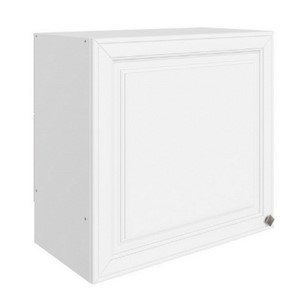 Кухонный навесной шкаф Мишель под вытяжку L600 H566 (1 дв. гл.) эмаль (белый/белый) в Черкесске