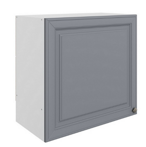 Навесной шкаф Мишель под вытяжку L600 H566 (1 дв. гл.) эмаль (белый/серый) в Черкесске