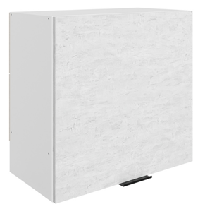 Кухонный шкаф Стоун L600 Н566 (1 дв. гл.) (белый/белая скала) в Черкесске