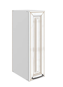 Кухонный шкаф Атланта L200 H720 (1 дв. гл.) эмаль (белый/белый глянец патина золото) в Черкесске