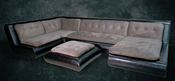 П-образный диван Шад Эвелина со столом-пуфом в Черкесске