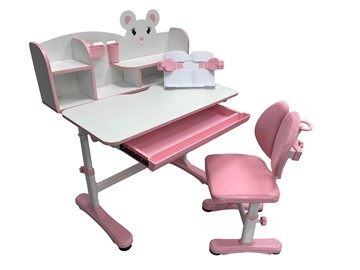 Растущий стол и стул Carezza Pink FUNDESK в Черкесске