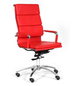 Кресло офисное CHAIRMAN 750 экокожа красная в Черкесске