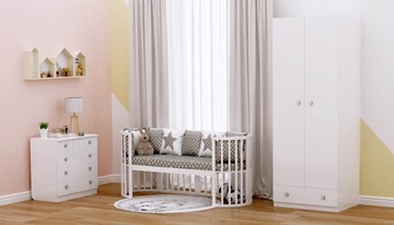 Детская кроватка-трансформер POLINI Kids Simple 911 Белый в Черкесске - предосмотр 8