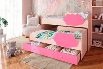 Детская двухъярусная кровать Соник 1.6 с ящиком, Розовый в Черкесске