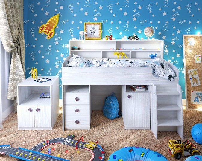 Детская кровать-чердак Малыш-5, цвет Винтерберг в Черкесске - изображение 8