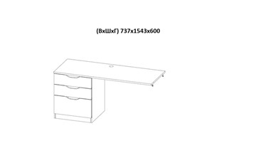 Кровать-чердак с письменным столом и шкафом POLINI Kids Simple Белый / Бетон в Черкесске - предосмотр 9