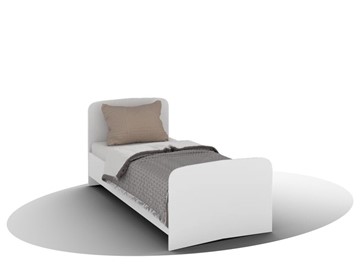 Односпальная кровать ВЕГА Кровать Кр-08 900 с плоским основанием (Белый древесный) в Черкесске