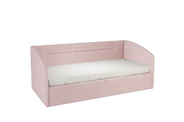 Кроватка 0.9 Альба (Софа), нежно-розовый (велюр) в Черкесске