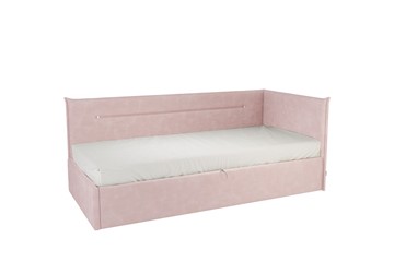 Детская кровать 0.9 Альба (Тахта), нежно-розовый (велюр) в Черкесске