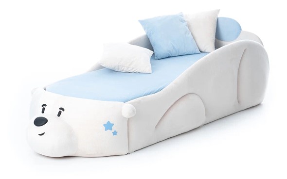 Кровать в детскую Мишка Pasha, белый в Черкесске - изображение