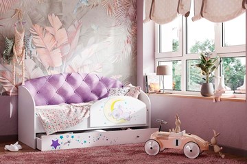 Кровать с бортиками Звездочка с бортиком, Фиолетовый в Черкесске