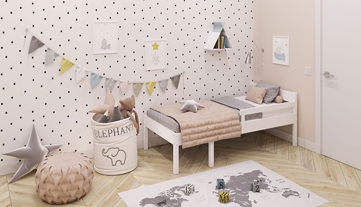 Кровать в детскую POLINI Kids Simple 935 Белый в Черкесске - изображение 6