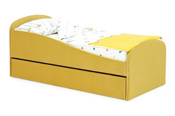 Кровать с ящиком Letmo горчичный (велюр) в Черкесске